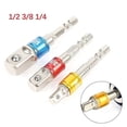 thumbnail image 1 of Impact Drill Socket Adapter 1/4 3/8 1/2 Inch Nut Driver Sockets Hex Shank Extension For Screwdriver Handle Tool, 1 of 5