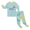 thumbnail image 5 of Hessimy Toddler Boys Girls Spring Summer Cute Pattern Print 2Pcs Long Sleeve Soft Sleepwear Pants Pajamas Set, Infant Casual Set(Light Blue,6-7 Years), 5 of 5