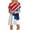 1# Red Holiday Dresses for Women, variant on Dyegold Sundresses for Women Casual Beach - Holiday Dresses for Women Patriotic Round Neck Short Sleeve American Flag Midi Tunic Sundress ​Loose Flowy Swing ​Dress