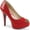 Red Patent, variant on Women's Pleaser Pink Label Chloe 01 Peep-Toe Pump