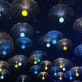 thumbnail image 5 of 10 luces LED de fibra óptica con forma de medusa, de 30 cm, para exteriores, para Navidad, con forma de diente de león, para fiestas y jardín, 5 of 5