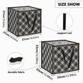 thumbnail image 3 of Home Organizer Foldable Fabric Storage Bin With Handle Vintage Plaid, 3 of 7