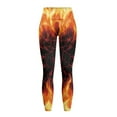 thumbnail image 5 of Renewold Lava Flame Yoga Leggings with Pockets for Women Thick Exercise Yoga Pants High Waisted Soft Slim Ankle Pants Printed Leggings 4 Way Stretch Leggings, 3XL, 5 of 8