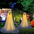 thumbnail image 3 of Halloween Ghost Decoration with Remote Control Timer Lamp Ghost Lamp Courtyard Party Garden Ornament Adjustable Height 29-87 inches, 3 of 8