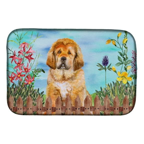 Tibetan Mastiff Spring Dish Drying Mat
