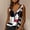 White, variant on Womens Tops Women's Ladies V Neck Zipper Tops Casual Printing T-Shirt Sleeveless Blouse Vest Womens Tops Dressy Casual on Clearance