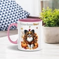 thumbnail image 3 of Happy Thanksgiving Papillon Turkey Costume Pumpkins Autumn Leaves 11oz Accent Two-tone Mug Pap Butterfly Dog Lover Coffee Tea Cup - 130144, 3 of 5