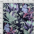 thumbnail image 3 of oneOone Polyester Spandex Blue Fabric Tropical Floral Craft Projects Decor Fabric Printed By The Yard 56 Inch Wide, 3 of 4
