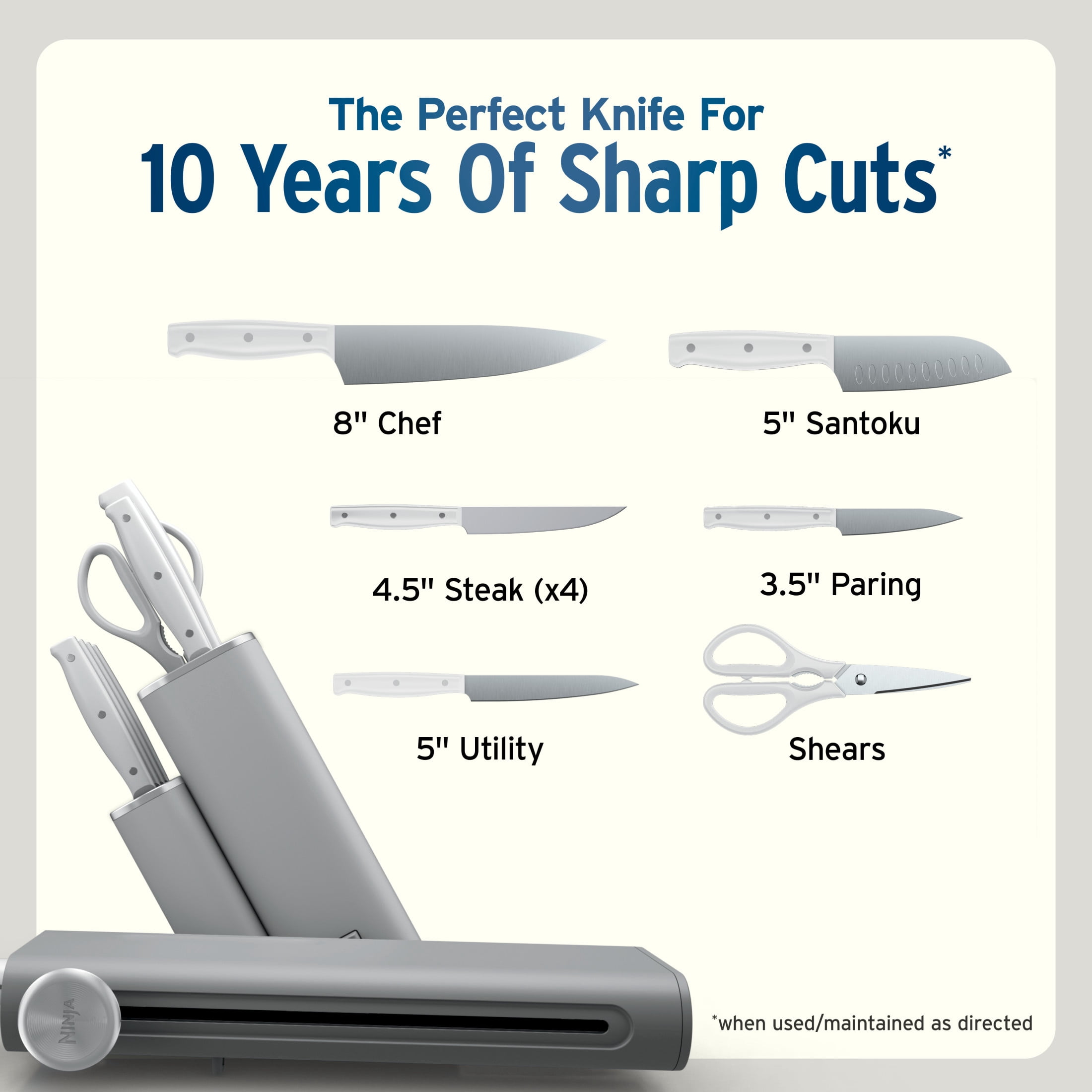 Ninja NeverDull Razor-Sharp 11-Piece Knife System with Removable