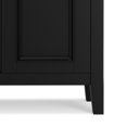 thumbnail image 2 of Amherst 32 inch Wide Solid Wood Transitional Low Storage Cabinet in Black, 2 of 10