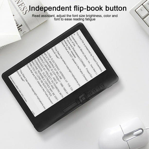 Lecteur de livres électroniques, liseuse à écran couleur TFT LCD 16: 9 de 7  pouces