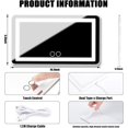 thumbnail image 4 of Car Sun Visor Vanity Mirror Rechargeable Led Light Car Visor Mirror with Lighting Modes Travel Makeup Mirror with Dimmable Touch Screen for Car Truck SUV Rear View Mirror (), 4 of 9