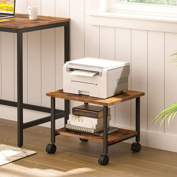 HOOBRO 2tier Mobile Printer Stand Printer Cart Under the Desk Storage