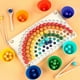 thumbnail image 5 of JUEGO DE PERLAS DE TABLERO DE CLAVIJAS DE MADERA, Identificación de color Educational Rainbow Clip Beads JUEG, 5 of 8