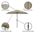 thumbnail image 2 of Pure Garden 9ft Half Umbrella for Balcony, Porch, or Deck, Sand, 2 of 6