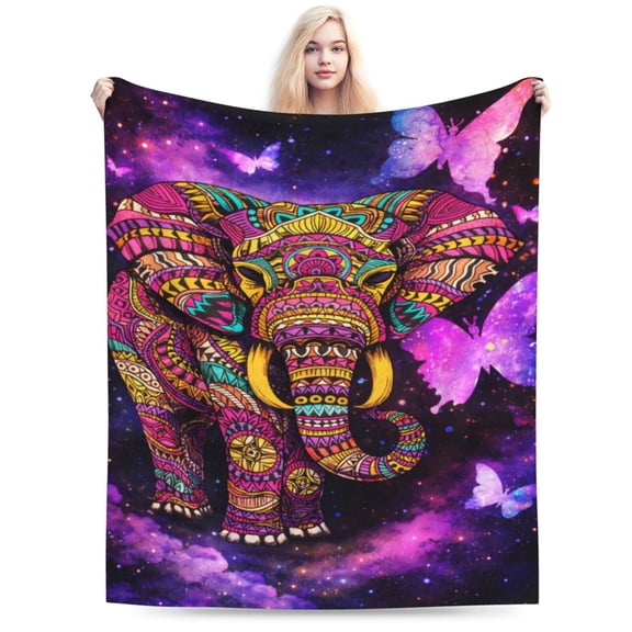 Elephant Blanket Adult Elephant Throw Blankets for Women Elephant Gifts for Women Girls Baby Kids Soft Elephant Blankets Fuzzy Elephant Blanket Used for Sofa, Couch Chair, Bed 50x40