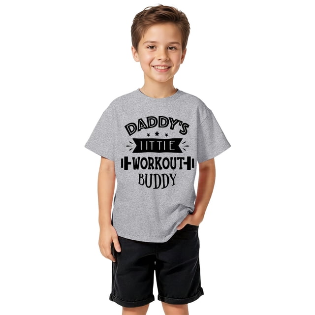 FYEGRE T-Shirt à Manches Courtes pour Garçons avec Imprimé Graphique, Col Rond Décontracté, T-Shirt Doux, Léger, Respirant, Confortable, Haut de Tous les Jours pour Enfants, Convient pour Jouer, Extérieur, École, Quotidien, Gris, 12-13 Ans