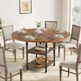 thumbnail image 2 of Ataucjin Elegant Roman Column Dining Table with Built-in Storage, Space-Saving Design for Modern Homes-Vintage Grey, 2 of 8