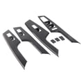 thumbnail image 2 of Window Lift Switch Decal, Interior Decoration ABS Door Window Switch Trim Carbon Fiber Style Antiscratch  For Left Hand Drive Vehicles, 2 of 8