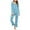 Sky Blue, variant on Aoujea Save up to 50% Womens Sets Long Sleeve Plus Size Pajamas for Women Comfy Casual Solid Color Casual Top Pants Pajama Set Gift for Women