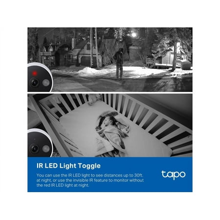 TP-Link Tapo 2K QHD Security Camera, Indoor/Outdoor, Color Night Vision, Free Person/Pet/Vehicle Detection, Invisible IR Mode, SD Storage (Tapo C120)