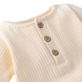 thumbnail image 3 of BRGZLK Baby Girl Boy Jumpsuit 2026 Trendy Solid Color Short Sleeve Knitted Breathable Rompers Unisex Baby Summer Clothes Beige 18-24 Months, 3 of 5