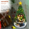 thumbnail image 5 of Alpine Corporation 9" x 13" Light-Up Rotating Christmas Tree Holiday Décor, Green, 5 of 14