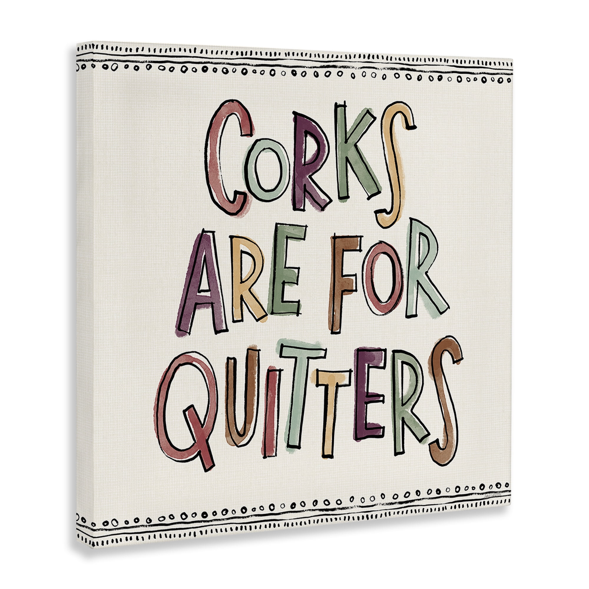 Stupell Industries Corks For Quitters Food & Beverage Painting Wrapped Canvas Art Print Wall Art, 30 x 30
