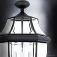 thumbnail image 5 of Urban Ambiance Luxury Colonial Outdoor Post Light, Large Size: 23"H x 12.5"W, with Tudor Style Elements, Versatile Design, High-End Black Silk Finish and Beveled Glass, UQL1150, 5 of 7