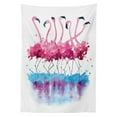 thumbnail image 3 of Ambesonne Animal Tablecloth Rectangular Table Cover, Flamingo and Bird, 60"x90", Pink Blue Purple, 3 of 4