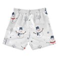 thumbnail image 7 of FORMRS Boys Swim Trunks Quick Dry Mesh Liner Boardshorts Sizes XS-XL, Blue Cartoon Snowmen, 7 of 7