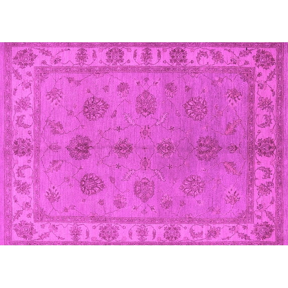 Ahgly Company Indoor Rectangle Oriental Pink Industrial Area Rugs, 2' x 5'