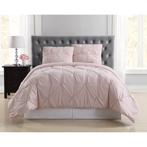Truly Soft Everyday Pleated Comforter Set, King, Blush