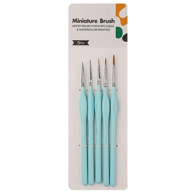5PCS Fine Detail Brushes Miniature Brush for Fine Detailing Models Painting, Nail Art, Acrylic Watercolour, Miniatures Pink
