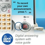 AT&T 4-Handset Cordless Phone with Unsurpassed Range, Answering System and Call Block, EL52429 (White/Silver)