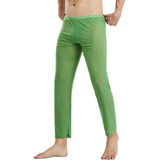 Toimothcn Lightweight Sexy Hallow Out Pants Slim Fit Pajamas Translucent Trousers For Men Comfy Mens Clothing