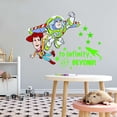 thumbnail image 2 of Cute Cartoon Boy and Space Ranger Buz Toy Story Woody Cartoon Adorable Cartoon Girls Boys Kids Room Design Animated Pretty Elevate Home Vinyl Visual Decoration Creative Aesthetic Art 20x18 inch, 2 of 4