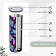 thumbnail image 5 of Waldeal Mushrooms Skinny Tumbler with Lid, Stainless Steel Double Wall Vacuum Insulated Travel Mug Water Bottle Iced Coffee Cup 20oz, 5 of 9