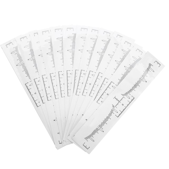 50pcs Disposable Adhesive Eyebrow Ruler Sticker Cards, Eyebrow Makeup Beauty Shaping Tools For Makeup Beginner