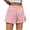Red #24, variant on Women's Striped Print Shorts High Waisted Elastic Waist Wide Leg Loose Casual Shorts M