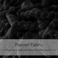thumbnail image 2 of Fluffy Flannel Toddler Bed Blanket, Warm and Fuzzy Plush Stripes Crib Throw, 30 x 40 inches, Black, 2 of 7