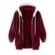 thumbnail image 5 of Puntoco Moda Mujer Cremallera V-Cuello Jersey Tops Manga Larga Con Capucha Blusa Sudadera Puntoco Puntoco-3540, 5 of 5