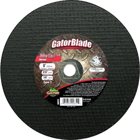 

2 pcs Gator Blade Type 1 8 In. x 3/32 In. x 5/8 In. Metal Cut-Off Wheel