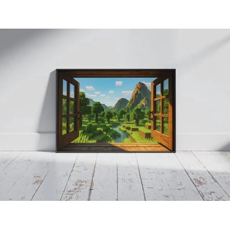 Gamer Wall Art Block Video Game Decor Steve Pixel Art Gamer Room Decor Creeper Print Boys Bedroom Poster Gaming Gift UNFRAMED
