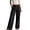 *Black, variant on ClodeEU Women Mid Rise Wide Leg Pants,Casual Loose Trousers with Pockets Brown,Women's Plus XL
