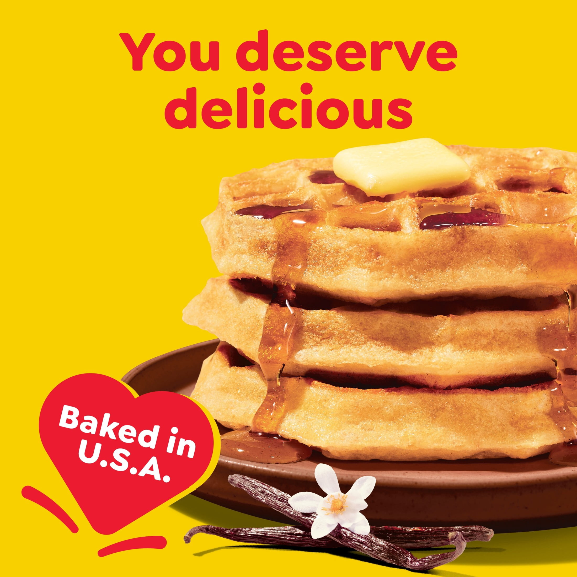 Eggo Thick and Fluffy Original Waffles, Breakfast Food, 23.2 oz, 12 Count (Frozen)