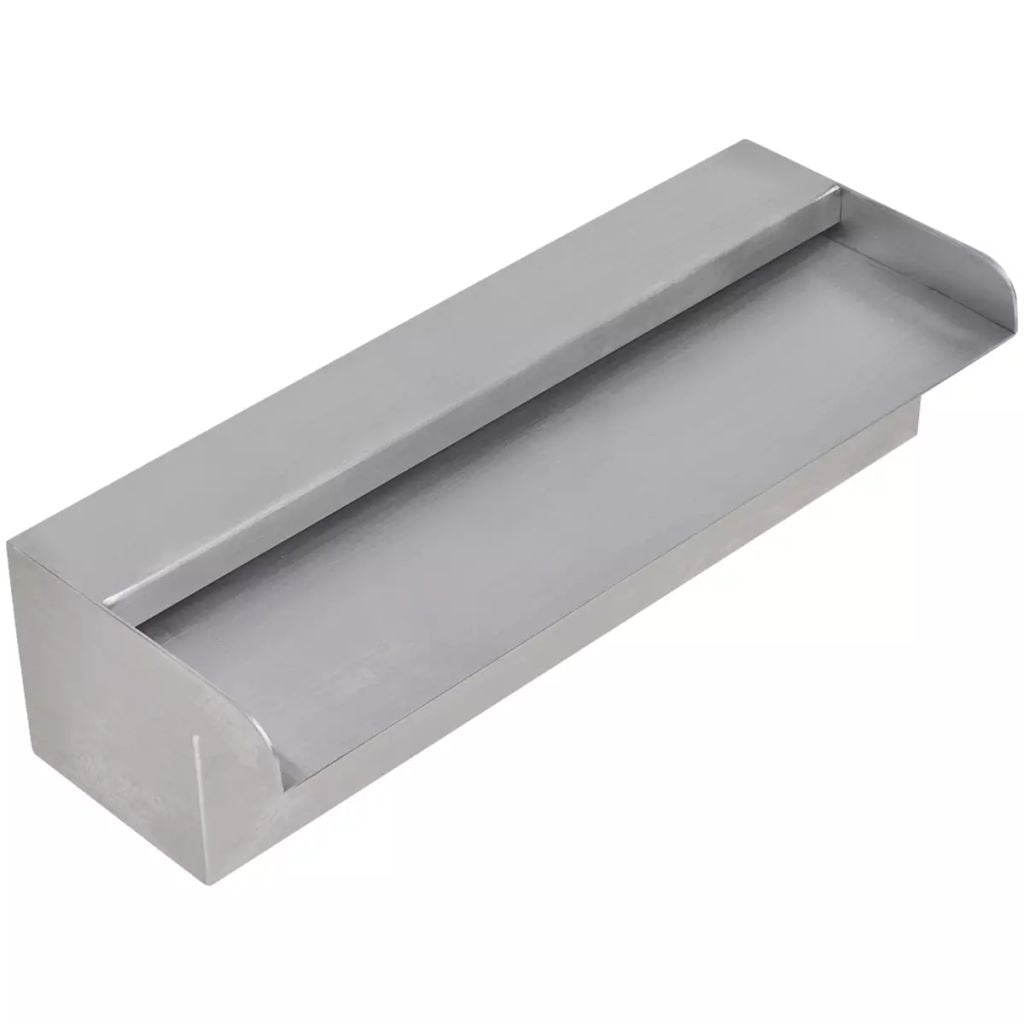Kepooman 11.8" Stainless Steel Pool Fountain with Pipe Connector for Bathroom, Gray