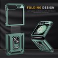 thumbnail image 5 of Dteck for Samsung Galaxy Z Flip 6 Case with Outer Screen Protector, Galaxy Z Flip 6 Case with 
360° Rotate Ring Stand & Hinge Protection, Drop-Proof Full Body Cover for Samsung Galaxy Z Flip6 5G,Green, 5 of 7
