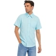 thumbnail image 2 of Men's Casual Short Sleeve Dress Shirt Regular-Fit Button Down Shirts, 2 of 6