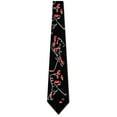 thumbnail image 3 of Hockey Images (Black and Red) Necktie Mens Tie, 3 of 3